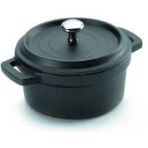 Runde emaillierte auflaufform aus gusseisen 24cm schwarz - Lacor - 25925