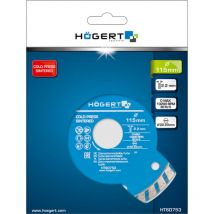 Högert Diamanttrennscheibe Turbo 230 mm – Hochwertige Diamantbeschichtung – Für Winkelschleifer – Bohrung 22,23 mm