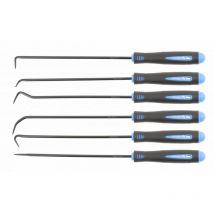 Hogert - Högert Technik - Juego de ganchos largos de 6 piezas, acero al carbono, eficacia, durabilidad, múltiples aplicaciones, trabajos de montaje,