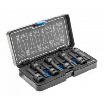 Hogert - Högert Técnica - Llave de impacto neumática Torx, 8 unidades. 1/2', CrMo - Juego de llaves de impacto Torx para el servicio automotriz y