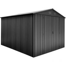 Hoggar - Caseta de Jardín Metálica 7,94m2 Pioneer Y90 – Columnas en v – Estructura Autoportante – Puertas Reforzadas – Cobertizo Exterior