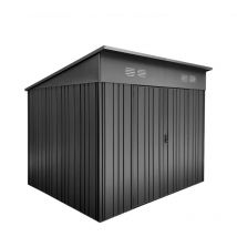 Hoggar - Caseta de Jardín Metálica 5,66m2 Pioneer Y70 – Columnas en v – Estructura Autoportante – Puertas Reforzadas – Cobertizo Exterior