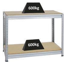 Etabli DINO réglable en hauteur HxLxP 90x120x60cm Capacité de charge 600kg Galvanisé Etabli d’Atelier, Table de Travail & Bricolage