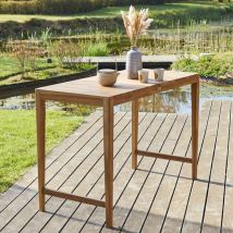 Gartentisch aus massivem Teakholz hoch