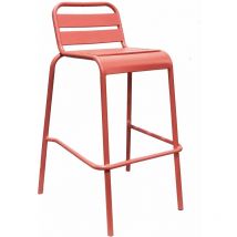Hoher Outdoor -Hocker und Restaurantshocker mit Eisenstruktur Vegas - Red