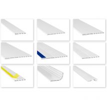 Hohlkammerleisten flexibel pvc weiß 2m - Auswahl Deckleisten & Verbindungen - hj: Mit Klebeband, HJ.1002 - 80x5mm