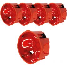 Zenitech - Set mit 5 Gipskartondosen Ø85mm P.40mm für Geräte mit Schrauben und Krallen, inkl. Schrauben