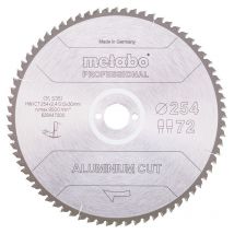 Metabo - Hoja de sierra circular 254x30mm Z72 fz/tz 5°neg