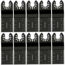 XVX - Hojas de sierra oscilantes para metal/madera, juego de 10 hojas multiusos de 34 mm, accesorios de acero al carbono para herramientas Bosch Fein