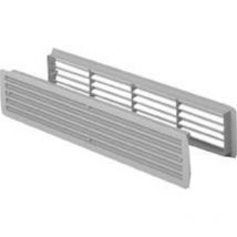 Badezimmerlüftung Kunststoff, Edelstahloptik, Abm. 457x92 mm ts ab 35 mm