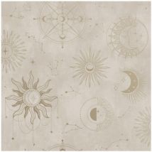 Holden Decor Cosmic Cream Gold Wallpaper Bedroom Paste The Paper Washable