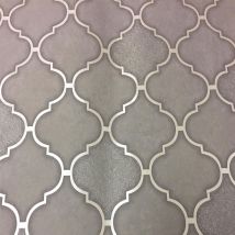 Holden Decor - Charcoal Trellis Tile Wallpaper Embossed Vinyl Glitter Kitchen & Bathroom Holden