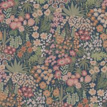 Holden Decor - Holden Everbloom Navy Multi Wallpaper Retro Flowers Botanical Paste The Paper
