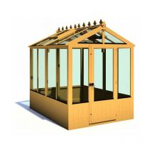 Shire - Holkham 6 x 8 Greenhouse - Timber - L238 x W179 x H237.3 cm