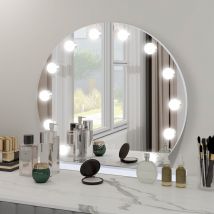 Puluomis - Hollywood Makeup Mirror, Light Vanity Mirror, Bathroom Mirror, with led Dimmable Bulbs, usb Charging Port, Touch Screen(Round, 12 Bulb,