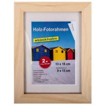 Keine Angabe - Holz-Fotorahmen 13x18cm 2er Pack versch. Farben Bilderrahmen Rahmen Bilder Foto - natur