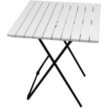 Inda-exclusiv - Holz/metall Beistelltisch Klappbar Weiß 45x45x50cm-dmc4710
