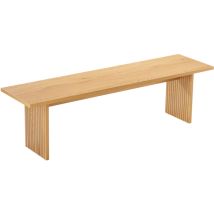 HAPPY GARDEN Holzbank im skandinavischen Stil – 3 Sitzplätze – 42 x 160 x 45 cm – Agglomerat und Melaminharz – Minimalistisches Design