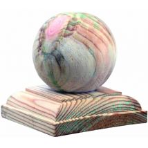 Holzbedeckung, die in der Kugel 9x9xh10 cm Lasa Kugelzaun imprägniert ist