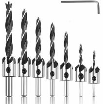 Holzbohrer-set, Holzbohrer Mit Senker, Konischer Hss-stahl-holzbohrer, Hochgeschwindigkeits-holzbohrer Mit Innensechskantschlüssel, Reibahle, 