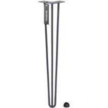 4 x Hairpin Tischbeine Metall 3-Stangen, Hairpin Leg Möbelfuß, Schwarz, 43 cm, HLT-13A-43-9005 - Holzbrink