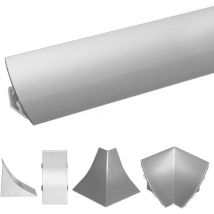 Holzbrink - Embout finition pour profil d'étanchéité pour plan de travail, finition du profil, Aluminium 100% pvc 23x23 mm, 1 pc