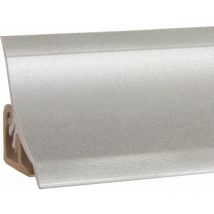 Holzbrink - Profil d'étanchéité pour plan de travail, joint cuisine, profil décoratif, plinthe cuisine, Matériel pvc, couleur : Alu argent, 23x23 mm