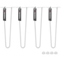 Pied de Table en Acier Hairpin Triple Barre 12 mm, Hauteur: 50 cm, Noir Foncé, 1 pcs, HLT-13A-50-9005 - Holzbrink