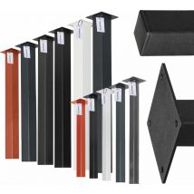 Holzbrink - Pied de Table en Acier Profil Carré 80x80 mm, Hauteur: 90 cm, Noir Foncé, 4 pcs, HLT-14A-J-90-9005