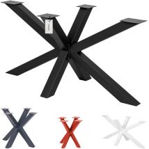 Holzbrink - Pied de table en acier, table de jardin, table basse, 40x40x43 cm (long. x larg. x haut.), Noir, 1 Pied, HLT-19-F-BB-9005