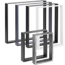 Pied de table en métal Gris support de table / cadre pour table basse, table à manger, bureau, banc 1 pied taille 30 x 43 cm - Gris - 1 pied
