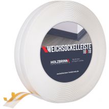 Plinthe Souple Blanche, Plinthe Cassée pvc, 18x18 mm, 5 m - Holzbrink