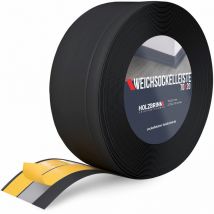 Plinthe Souple Auto-Adhésive Noire Plinthe Cassée pvc, 70x20 mm, 25 m - Holzbrink