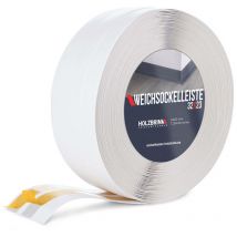 Plinthe Souple Autoadhésive Blanc Plinthe pliable, 32x23 mm, 25 m - Holzbrink