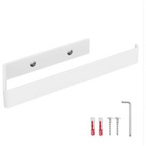 Holzbrink - Porte sopalin blanc 244x72 mm Porte serviette mural pour salle de bain, cuisine, toilette Accroche serviette, dérouleur sopalin