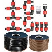 Holzbrink - Système d'irrigation goutte-à-goutte, kit d'arrosage pour les thuyas : Tuyau d'arrosage 20 m profi 16 mm, 20 m Tube ldpe 16 mm,