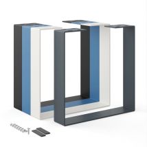 Holzbrink - Pied de Table en métal Gris 1 pièce Support de Table/Cadre pour Table Basse, Table à Manger, Bureau, Banc Pied Taille: 40x43cm