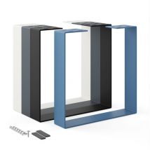 Holzbrink - Pied de Table en métal Bleu distant 1 pièce Support de Table/Cadre pour Table Basse, Table à Manger, Bureau, Banc Pied Taille: 40x43cm