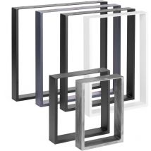 Tischbeine Metall Grau Tischkufen / Tischgestell für Couchtisch, Esstisch, Schreibtisch, Sitzbank 1 Stück Möbelfüße 50 x 72 cm - Grau - 1 Stück