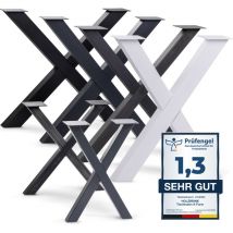 Tischbeine Metall Schwarz X-form - Holzbrink
