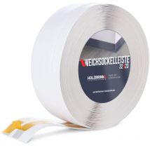 Weichsockelleiste selbstklebend pvc 32x23mm, 20 m Küchenleiste Arbeitsplatte Abschlussleiste selbstklebend für Badezimmer Farbe: Weiß - Holzbrink