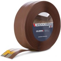 Weichsockelleiste selbstklebend pvc 50x20mm, 10 m Winkelleiste für Küchenarbeitsplatte, Bodenbelag Eckleiste selbstklebend Farbe: Schokolade