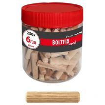 Holzdübel Boltfix wood 6x30 mm, Riffeldübel aus massiver Buche