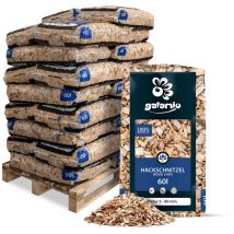 Holzhackschnitzel Natur 60l x 26 Sack 1560l - Galamio
