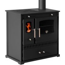 Prometey - Holzherd Perfect Eco – 7 kW – Gussplatte, Energieeffizienz und funktionales Design – Energieklasse a