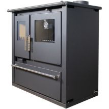 Verso - Holzherd cs Plus – 7,7 kW – Metallplatte oben und funktionales Design – Energieklasse a