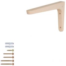 Ms Beschläge - Holzkonsole 200mm X 125mm Montagewinkel Buche Regalträger Wandkonsole Hartholz