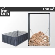 Holzlager, Hochbeet 1,10x0,52x1,80m ProShed , Anthrazit