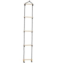Holzleiter - Tp Toys - Schwarzes Seil - H 190-250 Cm
