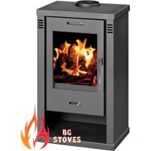 V05 - Holzofen Rubin Lux – 13 kW – Elfenbeinfarben lackierte Seitenwände und große Panoramafrontscheibe – Energieklasse a